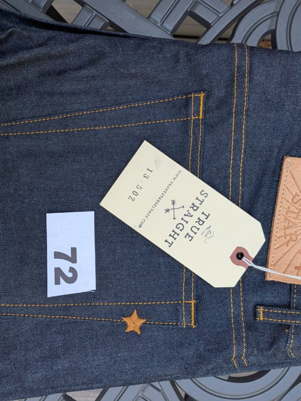 Brave Star Selvedge Denim Jeans Size 36 True Straight - Picture 3 of 12
